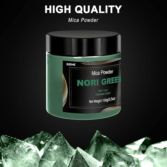 Nori Green Mica Powder Big Bottle Pigment Powder Multipurpose DIY Arts and - Image 8