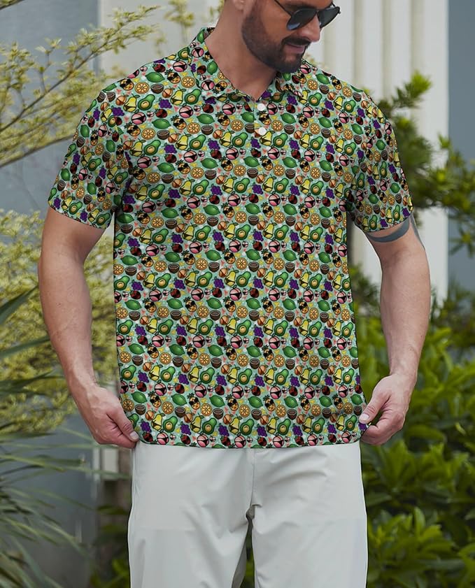 Mens Golf Shirts Golf Polo Shirts for Men Short Sleeve Polo Shirts Golf Gifts