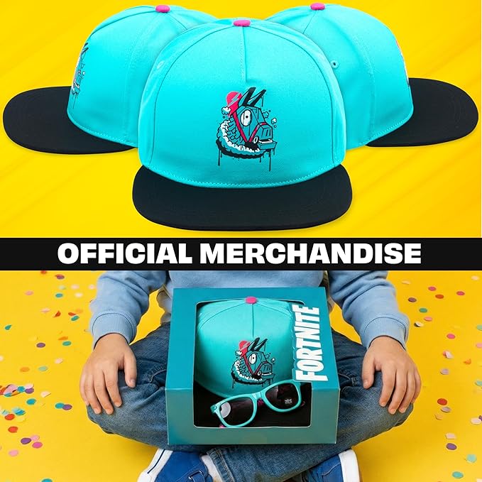 Spongebob | Minecraft | Fortnite | Super Mario | Kids Baseball Cap & Sunglasses with UV Protection, Gifts for Boys