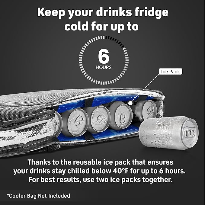 Frostbox Golf Bag Cooler with Ice Pack | Insulated 6-Can Beer Sleeve | Stays Cold for Hours Discreet Hidden Design - Fits in Golf Bag