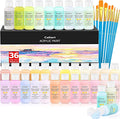 Caliart Acrylic Paint Set with 12 Brushes, 36 Pastel Colors Art Craft Paint by Caliart