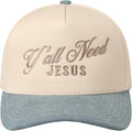 MIRMARU Two-Tone Vintage Canvas Trucker Hats for Men & Women, Adjustable Size Baseball Caps with Trendy Embroidered Design
