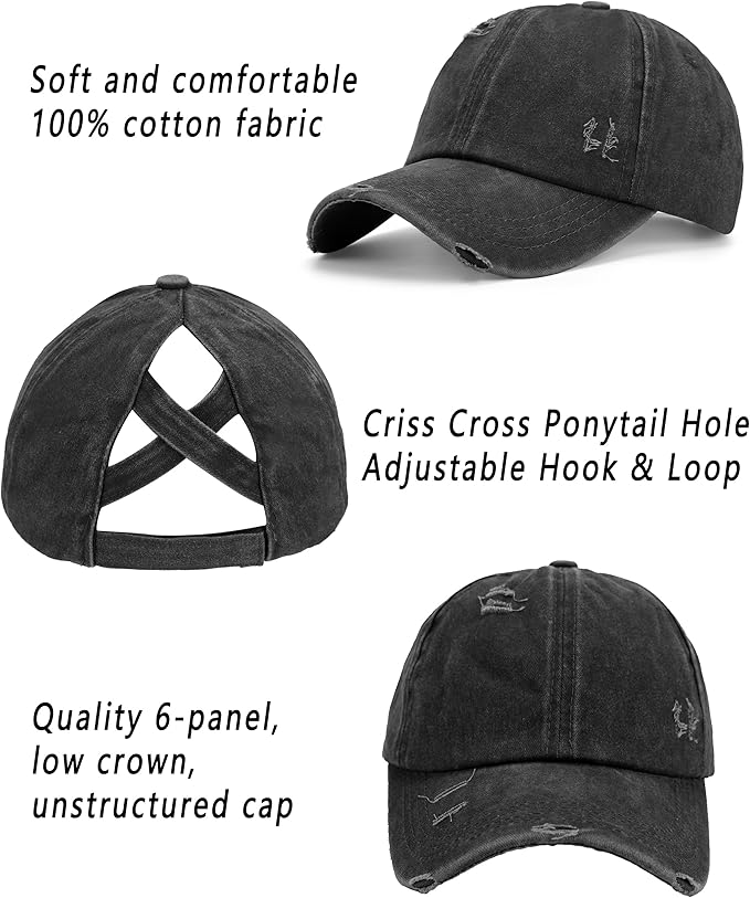 ZTL Women's High Ponytail Baseball Cap Performance Running Hat Quick Dry Mesh Sports Cap Unstructured Dad Trucker Hats