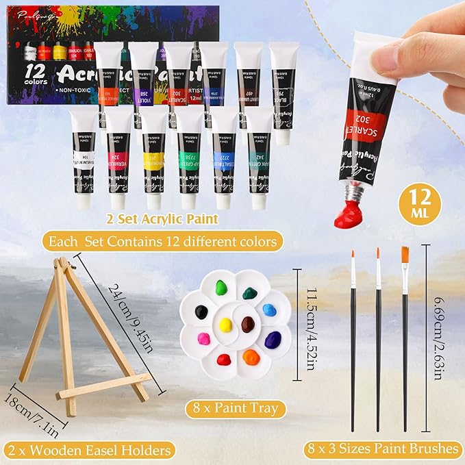 Cholemy 36 Pcs Paint and Sip Kit - Image 3