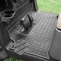 8mm Heavy Duty Rubber Golf Cart Floor Mat,Upgraded Full Coverage Liner for Club Car Precedent 2004-2025,Onward&Tempo 2017-2025,Villager & V4L 2019-2025,Non-Slip Textured,Grey Trim
