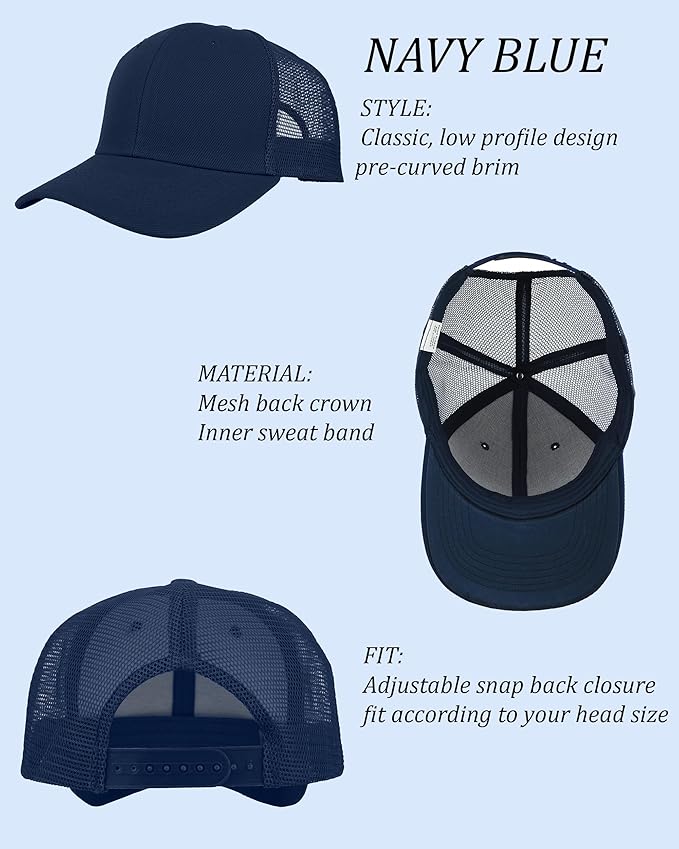 Gelante Mesh Trucker Hat Baseball Cap Structured Front Panel Wholesale LOT 12 Pack