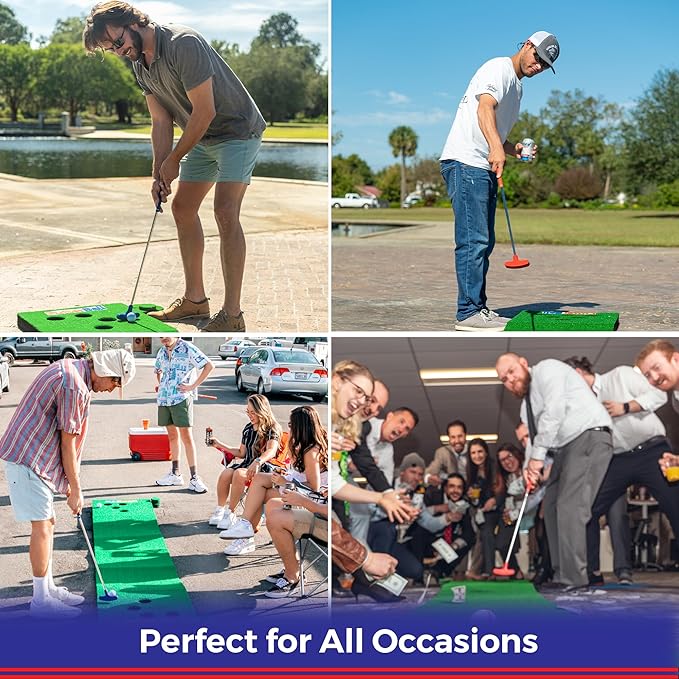 PutterBall Golf Accessories Set – Includes 2 Premium Putters & 2 Balls – Replacement Set for PutterBall Pong Game – Indoor Outdoor Putting Practice for Adults, Family & Party Yard Games