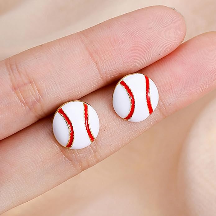 Baseball Earrings for Women Baseball Mom Accessories Essentials Game Day Fan Gifts Lightweight Sports Stud Earrings Jewelry Game Day Shirts Women