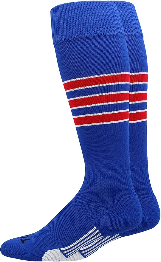 MadSportsStuff Softball Socks Baseball Socks | White & Team Colors | USA Made | Sizes for Girls, Youth Boys, Men & Women