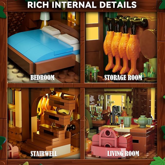 Wood Cabin Mini Building Set - Image 2