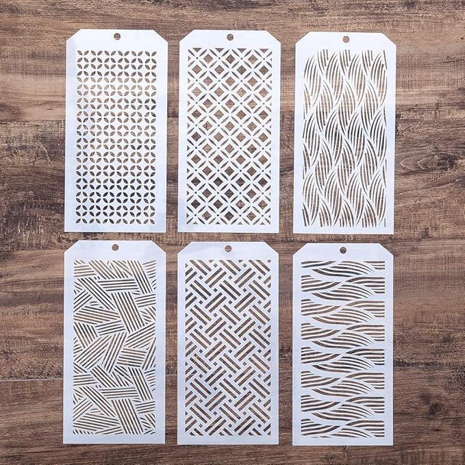 DIY Decorative Wave Stencil Template by SLGIFT