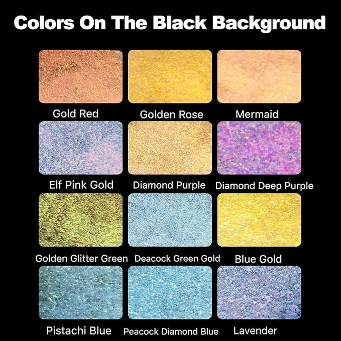 CSY art gallery Metallic Watercolor Paints Set Handmade Glitter Shimmering - Image 5