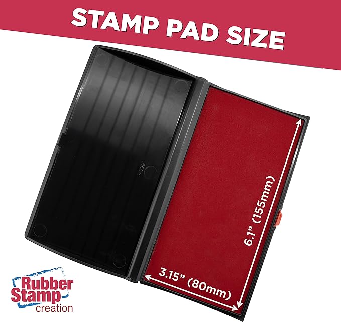 Large Premium Crimson Red Ink Stamp Pad - Image 3