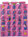 Pockets of Learning Pink ABC Felt Wall Hanging Chart by Pockets+of+Learning
