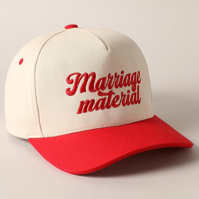 MIRMARU Two-Tone Vintage Canvas Trucker Hats for Men & Women, Adjustable Size Baseball Caps with Trendy Embroidered Design