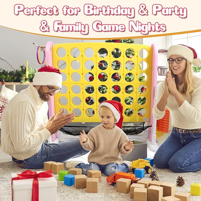 Ancaixin Giant 4 in-A-Row Connect Game Set, Adjustable Height Jumbo Yard Game - Image 7