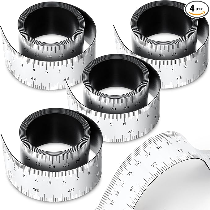 4 Pcs 39.37 Inch Magnetic Ruler Flexible Magnetic Ruler Magnet Measuring Tape by Relaxweex