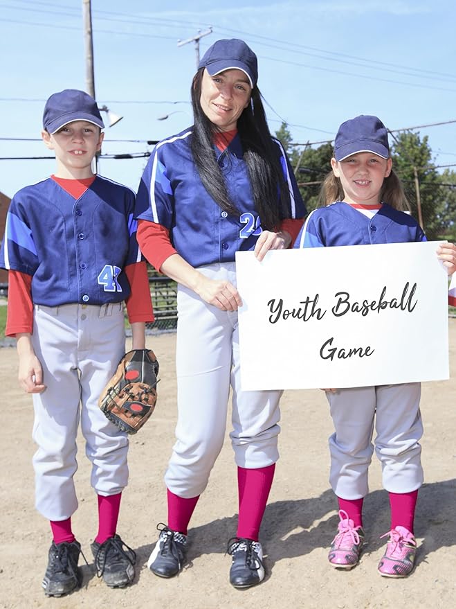 Baseball Socks and Belt Combo Set Cotton Boys Adjustable Baseball Softball Socks and Belt for Boys Girls
