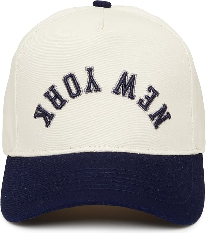 Funky Junque Upside Down City Trucker Hat for Men and Women – Unisex 3D Embroidered Gameday Baseball Cap, Retro Snapback Hats