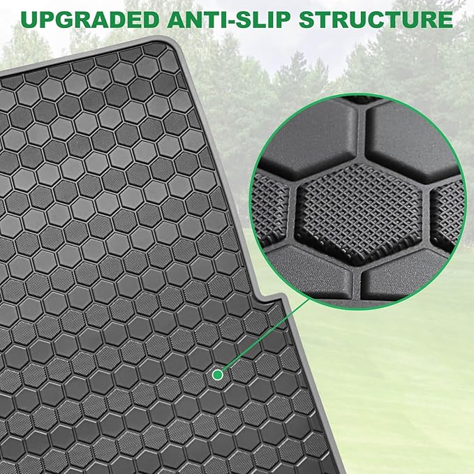 EZGO TXT Golf Cart Floor Mat, Upgraded Full Coverage Liner Mat Replacement Install Easily Thick Rubber Anti-Slip, Fit EZGO TXT (1994+), EX1 (2020), Valor, Cushman Workhorse&Express S4