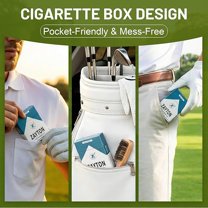 Funny Golf Tees for Men - 10x10 Count Premium Bamboo Tees in Novelty Vintage-Style Box - Hilarious Bachelor Party Favors, Groomsmen Gifts & Stocking Stuffers - 3-1/4" White Tees with Height Stripe