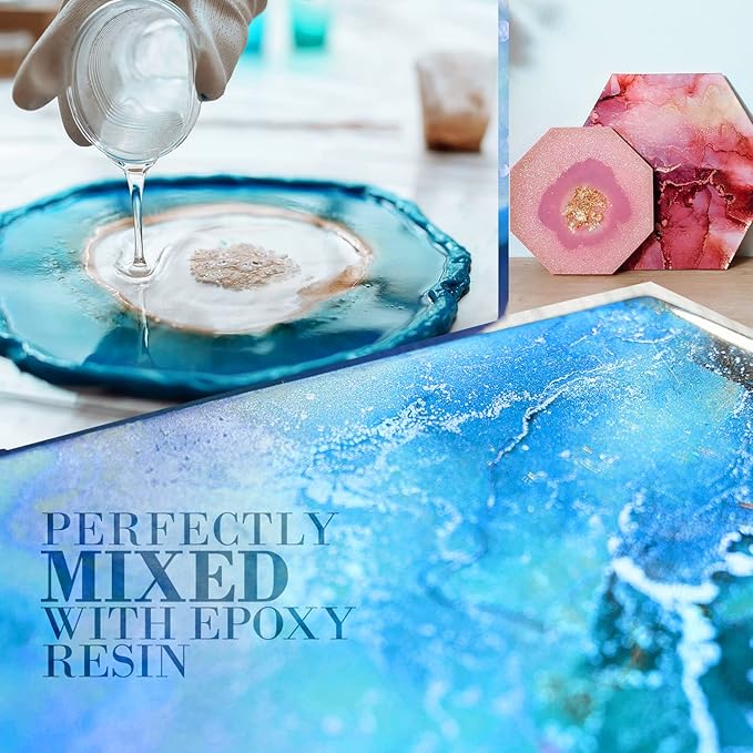 Ice Blue Mica Powder for Epoxy Resin 56g / 2oz. Jar Techarooz 2 Tone Resin Dye - Image 3