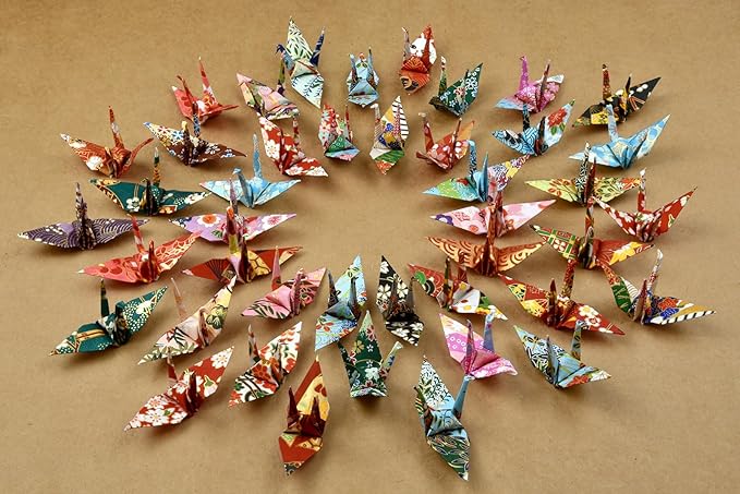 50 Origami Paper Yuzen Washi Paper Different Patterns Japanese Print 6x6 inches - Image 7