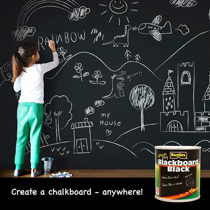 Rustins Blackboard Black Paint 100ml - Image 3