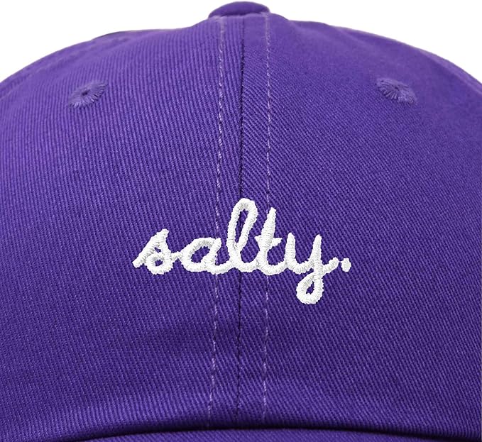 DALIX Salty Embroidered Cotton Beach Baseball Cap Adjustable Dad Hat Womens