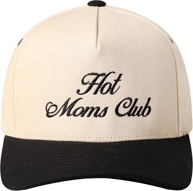 MIRMARU Two-Tone Vintage Canvas Trucker Hats for Men & Women, Adjustable Size Baseball Caps with Trendy Embroidered Design