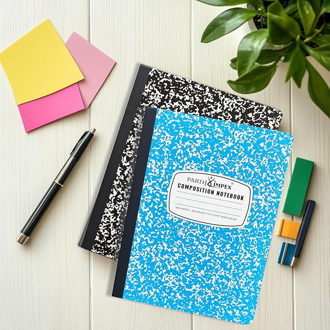 PARTH iMPEX 12 Pack Bulk Composition Notebooks Wide Ruled, 200 Pages, 9-3/4 x - Image 9