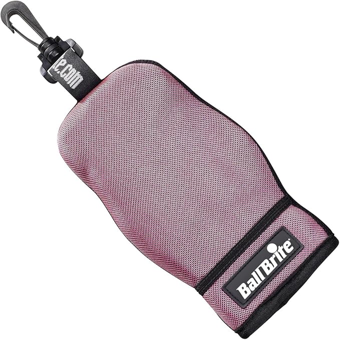 BallBrite Portable Golf Ball Cleaner — Patented Pocket Washer for the Putting Green — Moisture-Lock Technology — Machine Washable — Golf Gift for Men and Women