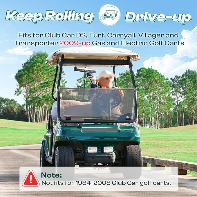 DRIVE UP Golf Cart Tie Rod, Ball Joints and Rack Pinion Drag Link Kit for Club Car DS, Carryall, Turf, Villager 2009-Up Gas and Electric Golf Carts, OEM 103354701 103653401 102022601 102022602