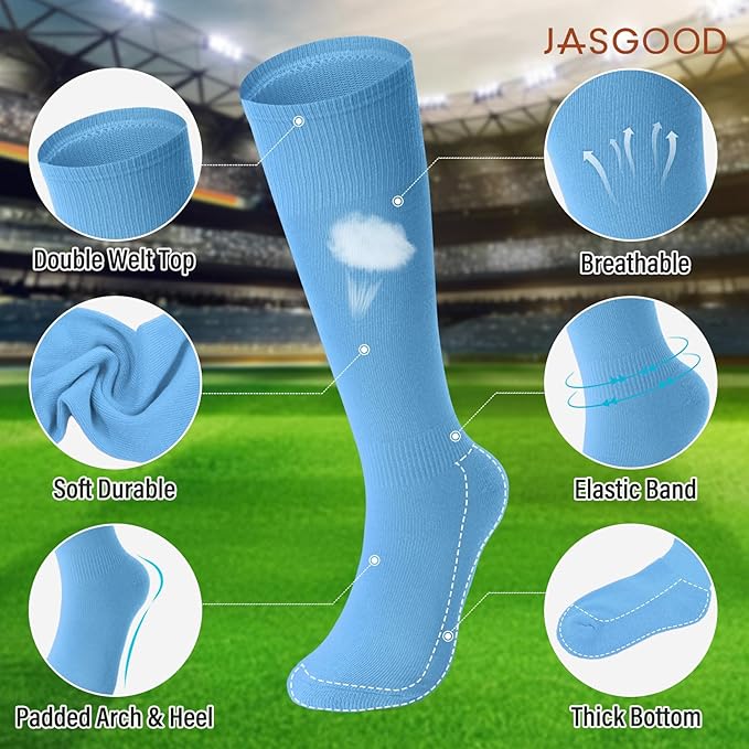 Baseball Socks and Belt for Youth Adult Softball Socks Combo Elastic Waist Belt for Men Kids Boys Girls Women JASGOOD
