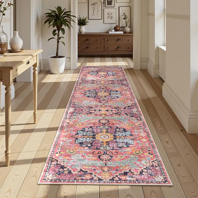 Lahome Boho 2'8"x10' Washable Hallway Kitchen Runner Rugs - Image 3