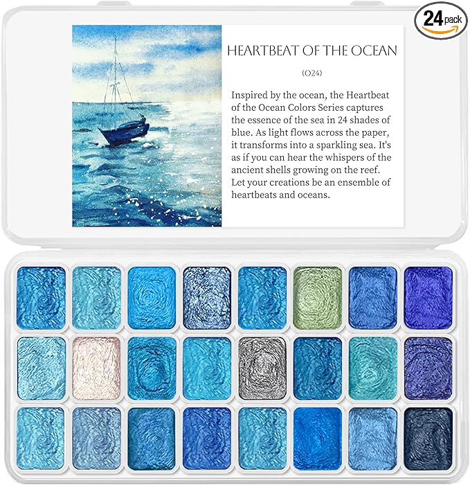 Mini Glitter Watercolor Paint Set by CraftyManor