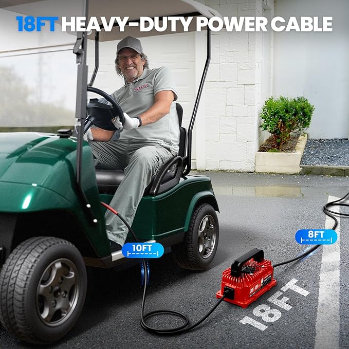 36 Volt 18 Amp Golf Cart Charger with 2-Pin D Style Plug for EZGO TXT Charger Only for Lead Acid Battery