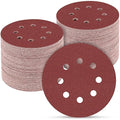 100 PCS 5 Inch Sanding Discs 120 Grit, Round Hook and Loop Sandpaper by POTUINOM