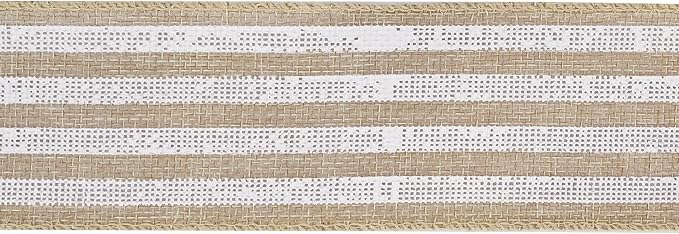 MEEDEE Burlap Wired Ribbon - Image 8