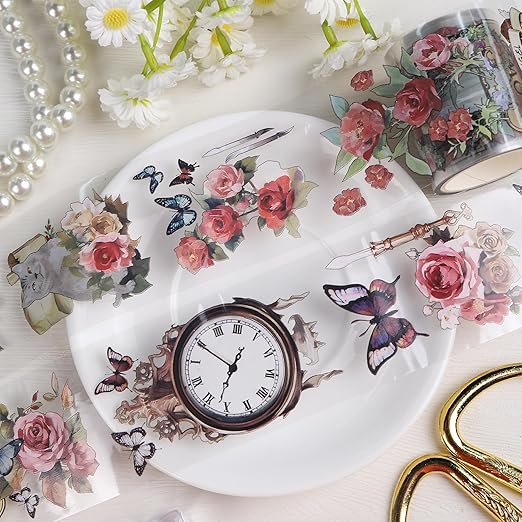 Vintage Flower PET Tape by SitsinkArtCraftsTools