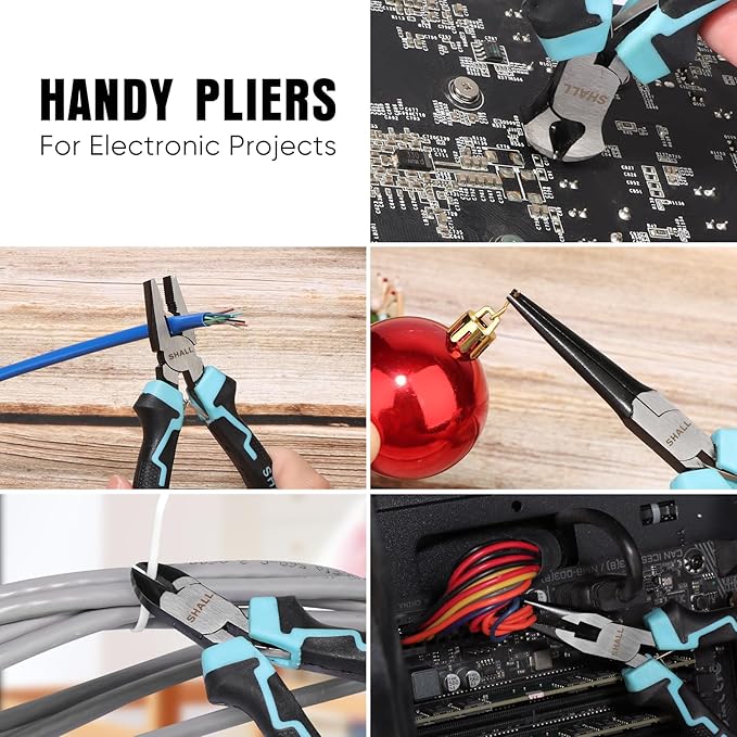 SHALL Mini Pliers Set, 6-Piece Small Pliers Tool Set Includes Needle Nose - Image 6