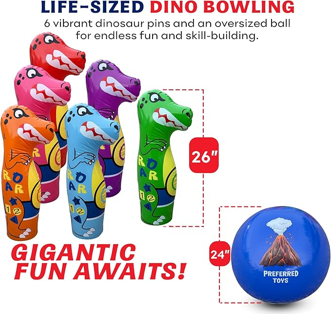 Inflatable Dinosaur Bowling Set - Image 2