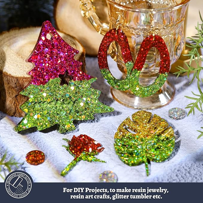 LEOBRO Green Glitter, 160g/5.64oz Light Green Chunky Glitter - Image 6