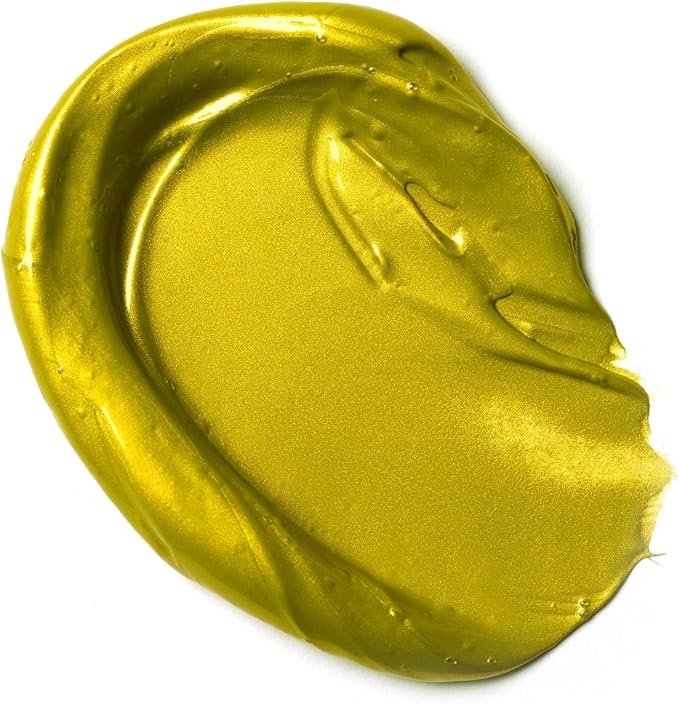 Liquitex BASICS Acrylic Paint, 118ml Tube, Metallic Yellow Gold - Image 2