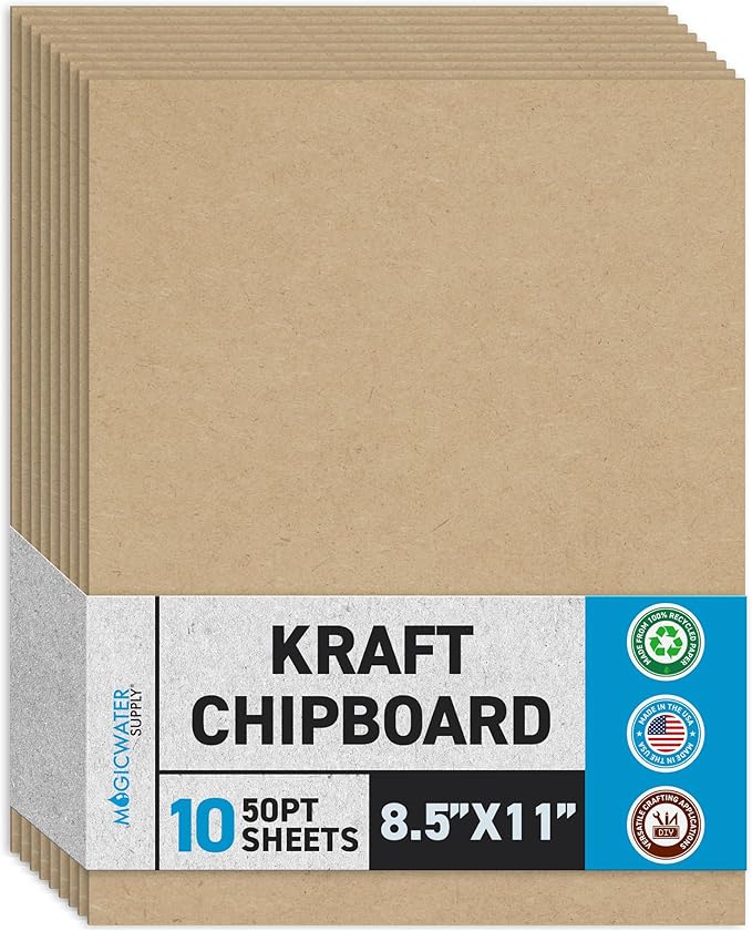 MagicWater Chipboard Sheet for DIY Projects by MagicWaterSupply