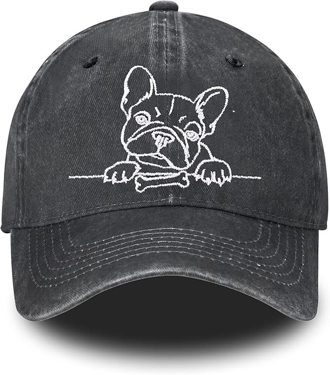 Embroidered Baseball Cap for Women Men Vintage Adjustable Washed Distressed Denim Baseball Hat