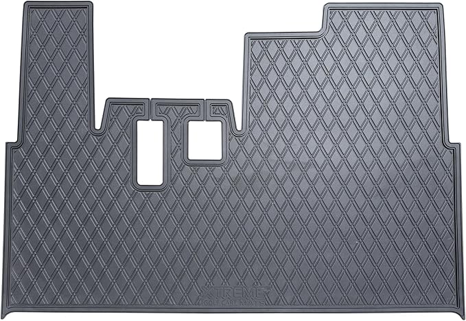 Xtreme MATS Rubber Floor Mat Compatible with Yamaha G19 - G22 Diamond Design Full Coverage Floor Mat Liner for Golf Carts - All Black