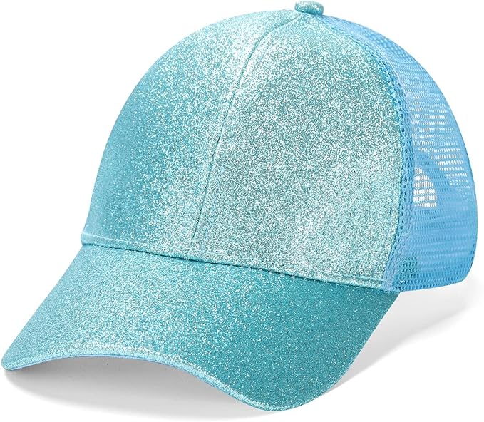 Criss Cross Hat Washed Distressed Baseball Cap Ponytail Hat High Messy Bun Ponycap for Women