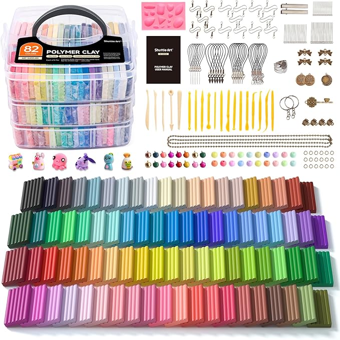 Shuttle Art 82 Colors Polymer Clay Kit by ShuttleArt