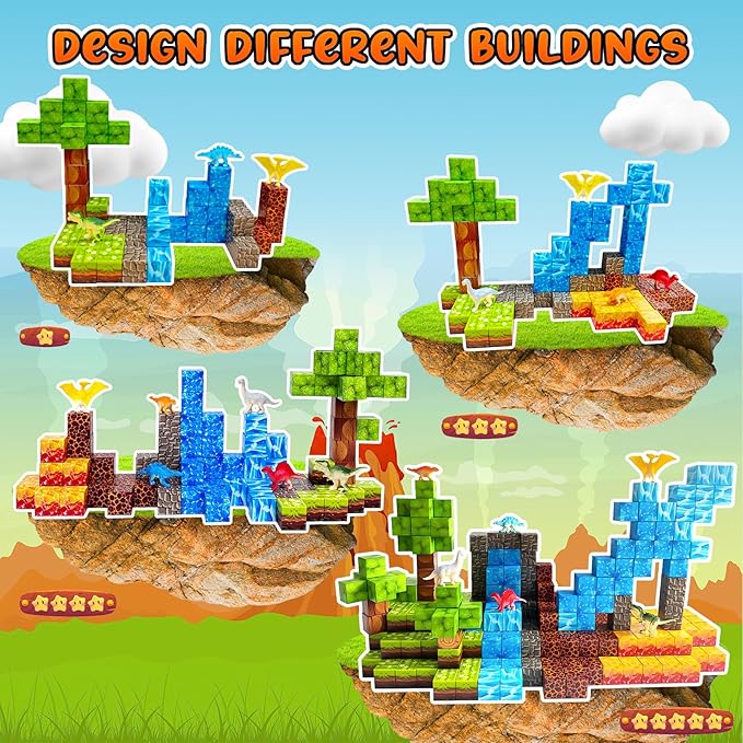 100PCS Dinosaur Magnetic Blocks - Image 3